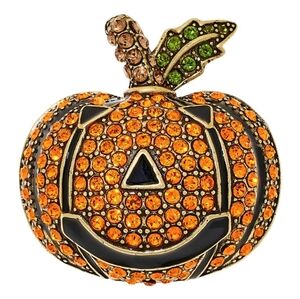 Heidi Daus Smashin' Pumpkin Pavé Crystal Pin